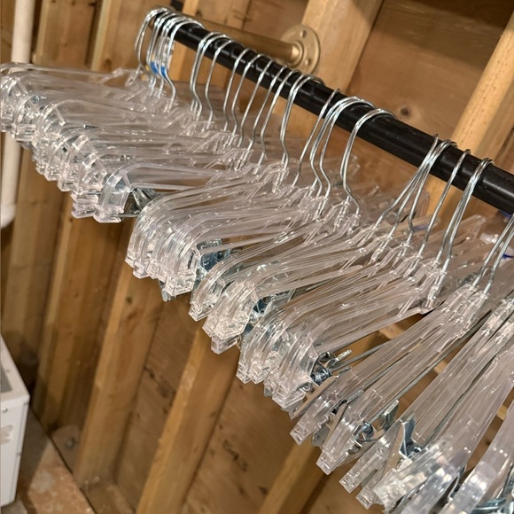 Heavy-Duty 14” Pant Hangers Lot of 50 | Retail Display Style | Clear - Picture 2 of 2